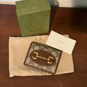 Gucci Horse-bit 1955 Card Case Wallet - Used once - Top Not Condition